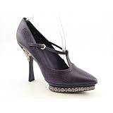 41jJf7JHI1L. SL160  Bally Pattys/55 Womens SZ 8.5 Purple Karung Platforms Pumps Shoes