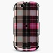 Plaid Style Pink Checkered Checkbox Design Snap-On Cover Hard Case Cell Phone Protector for Motorola Cliq MB200 O