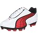 PUMA v5.10 II i FG 102231, Herren, Sportschuhe - Fußball, Weiss (white-pompeian red-black 01), EU 43 (UK 9) (US 10)