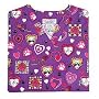 Natural Uniforms Puppy Love V-Neck Scrub Top (XS-3X)
