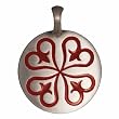 BICO AUSTRALIA JEWELRY (B142) HEART DE LYS - THE PRIDE THAT COMES WITH LOVE - Comes with a Generic 18 inch (to 20in) Adjustable 4mm Black Rubber Necklace.