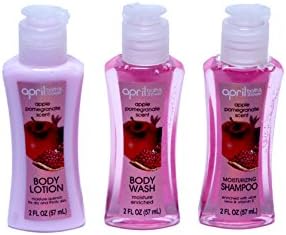 Bath &amp; Shower 3 Piece Travel Set Apple Pomegranate Scent By April