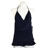 JUICY COUTURE Women's Y42802 Regal Navy Pleated Halter Swimdress, Medium