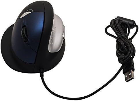 AusKit Ergonomic Optical USB Wired Vertical Mouse 500/1000/1800/2500 DPI, 6 Buttons (Wired)