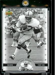 2005 Upper Deck Legends Dave Casper Oakland Raiders Football Card #54 - Mint Condition - In Protective Display Case