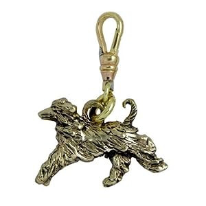 Afghan Hound Brass Charm