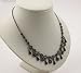 LIA SOPHIA PLUSH NECKLACE W/ BLACK & CLEAR CRYSTALS