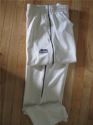 Men's Off-White Slazenger Cricket Pant Trouser: FREE SHIPPING