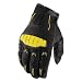 ICON HOOLIGAN 2 MOTORCYCLE GLOVES MOTO STYLE - YELLOW / 3X-LARGE - NEW
