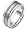 8mm Titanium and Platinum Wedding Band Ring - 6.25