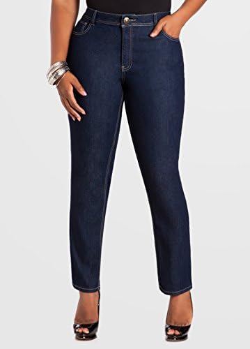 Ashley Stewart Women's Plus Size TAL INDIGO SKINNY - Size: 18, Color: Indigo