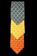Silk Tie Prehispanic Animals in Grey