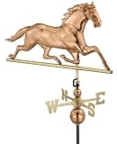 33 &acute; Luxury Polished Copper Galloping Horse Weathervane - B003FVBHOY