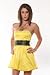 Perpetual Vogue Sexy Yellow Bubble Dress Strapless
