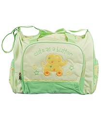Gerber Large Cute as a Button Diaper Bag - Sage