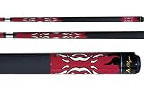 Players Metallic Red Pool Cue with Tribal Design (T-G80)