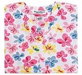 Splendid Pastels Flowers Print V-neck Uniform Scrub Top (XS-3X) SIZES RUN LARGE!