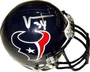Vernand Morency Autographed/Hand Signed Houston Texans Authentic Mini Helmet
