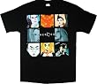 NBC Heroes Character Squares Black T-Shirt Tee
