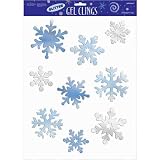 Glitter Snowflake Large Gel Clings