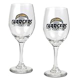 San Diego Chargers Set of 2 Wine Glasses