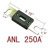 2-Pack 250AMP 250A ANL Fuse Gold Plated For Car Audio