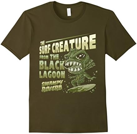 Men's The Surf Creature From The Black Lagoon T-Shirt Medium Olive