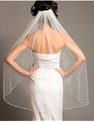 Wedding Bridal Veil, Swarovski Crystal, 1 Layer 441 by USABride