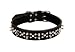 Circle T Oak Tanned Spiked Leather 28-Inch by 1-1/2-Inch Long Wide Collar, Black