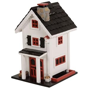 Le Petit Chalet LPC-1033 Two Storey Bird Feeder - Red, White and Black by 