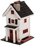 Le Petit Chalet LPC-1033 Two Storey Bird Feeder - Red, White and Black