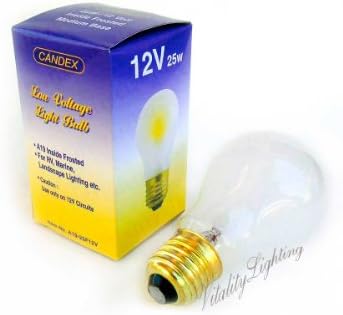 12V 25W Household Light Bulb Frosted A19 12 Volts Medium Base Lamp (8/pack)