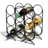 Spectrum Diversified 47710 Black Multi Ring Wine Rack - 9 Bottle