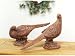 Set of 2 Brown Table Top Decorative Pheasant Bird Figures