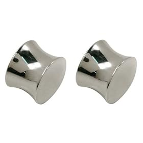 2 Gauge 316L Surgical Steel Concave Flare - Solid Plugs by 