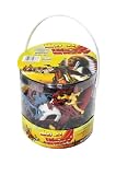 Wild West Cowboys and Indians Playset: 108 Piece Bucket of 2 inch Figures, Covered Wagons, Teepees, and Accessories