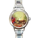 Limited Edition Violano Italian Charm Watch Dachshund Christmas