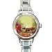 Limited Edition Violano Italian Charm Watch Dachshund Christmas