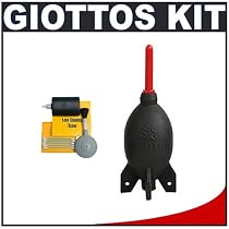 Giottos Rocket-Air Blower Professional AA1900 Large + Accessory Kit for Canon, Nikon, Olympus, Pentax and Sony Digital SLR Cameras
