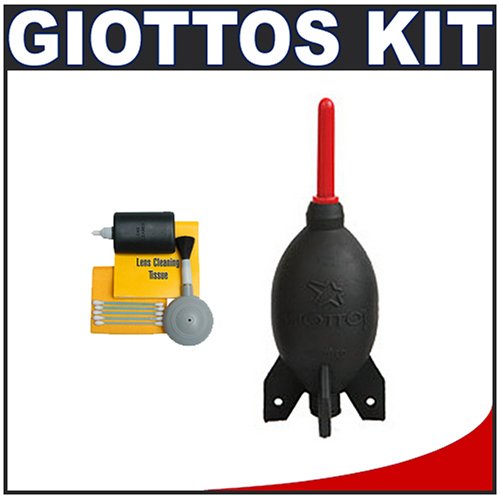 Giottos Rocket-Air Blower Professional AA1900 Large + Accessory Kit for Canon, Nikon, Olympus, Pentax and Sony Digital SLR Cameras