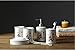 Brandream Luxury Paris Eiffel Tower Bathroom Accessories 5-Piece Ceramic Bathroom Set