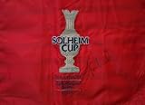 Michelle Wie autographed 2009 Solheim Cup embroidered flag