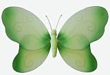 10 Green Swirl Glitter Butterfly nylon hanging ceiling wall baby nursery room wedding decor decoration