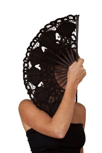 Battenburg Lace & Embroidered Hand Fan