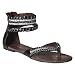 Women's Xhilaration® Taleah Embellished Flat Sandals - Black