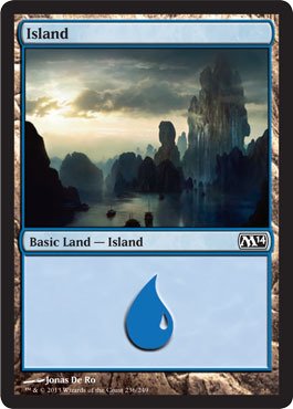 Magic: the Gathering - Island - Magic 2014 - Foil