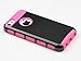 ULAK iPhone 5C Case, Slim Lightweight 2in1 iPhone 5C Cases Hybrid with Soft Rugged TPU Inner Skin and Hard PC Anti Scratches Protective Cover for Apple iPhone 5C (Black+Hot Pink)