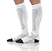 Mojo Compression Socks Unisex 20-30mmHg Knee Length - White Medium