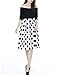v28 Women's A-Line Elastic Waistband Flare Pleated Floral Print Midi Skirt