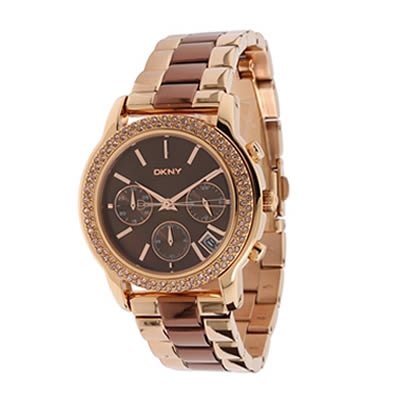 DKNY Stainless Steel Quartz Brown Dial Women's Watch NY8433